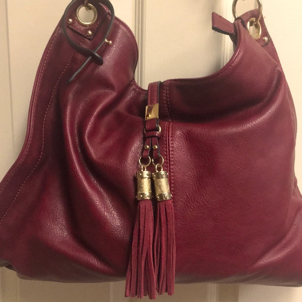 Elegant Burgundy Wine Leather Cross Body/ Shoulder Bag - Picture 2 of 13